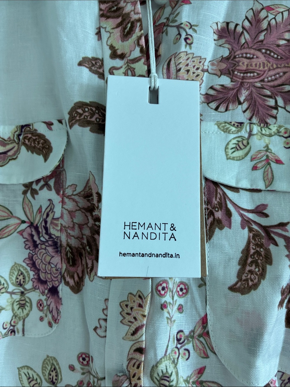 Hemant & Nandita - NEW WITH TAG Diza Floral Mini Shirtdress - Picture 4 of 7